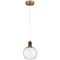 Access Lighting Port Nine Burgundy, Burgundy LED Pendant, Antique Brushed Brass Finish, Clear Glass 63142LEDD-ABB/CLR - alternate 1